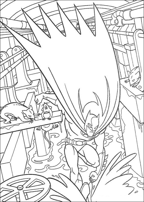 Plansa de colorat cu Batman 35 29